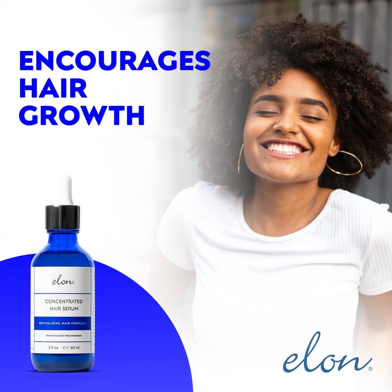 Elon Concentrated Hair Serum for Hair Growth - Revitalizing Scalp Serum for Hair Growth- Extra Strength DHT Blocker, Paraben-Free (2 Fl Oz) - Image 3
